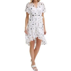 Calvin Klein white dress with polka dots - never been worn